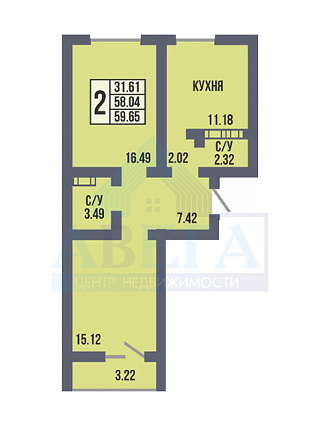 2-к квартира, 60 кв. м, Оренбург, улица Берёзка, 21