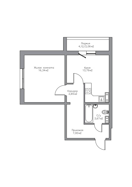 1-к квартира, 48 кв. м, Оренбург, улица Рокоссовского, 3