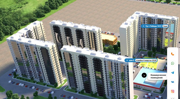 1-к квартира, 36 кв. м, Оренбург, проспект Победы, 151/1