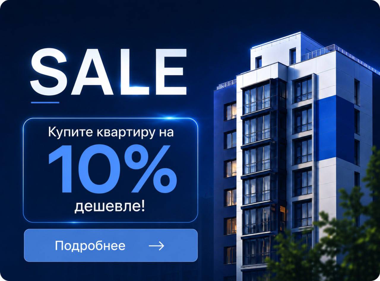Купите квартиру на 10% дешевле