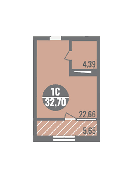 1-к квартира, 33 кв. м, Оренбург, проспект Гагарина, дом 40